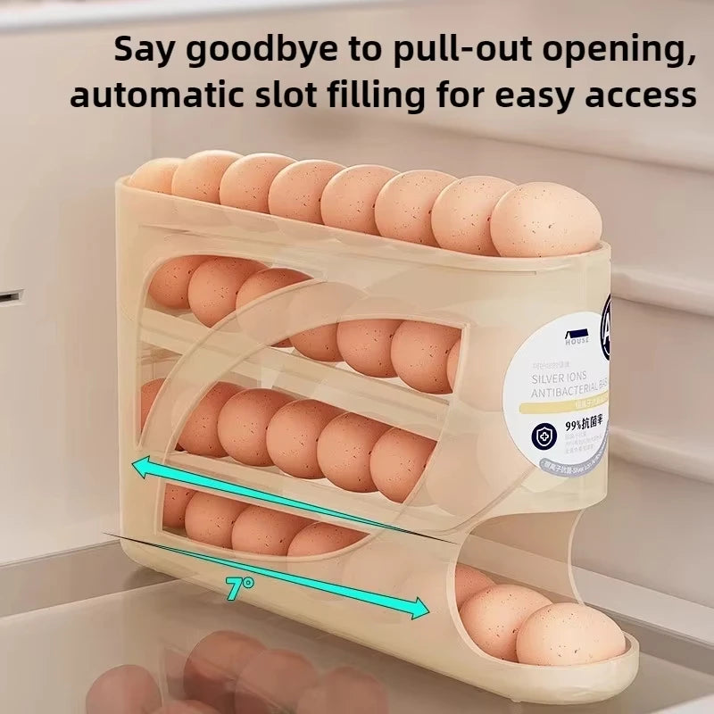 4-Tier Sliding Egg Dispenser