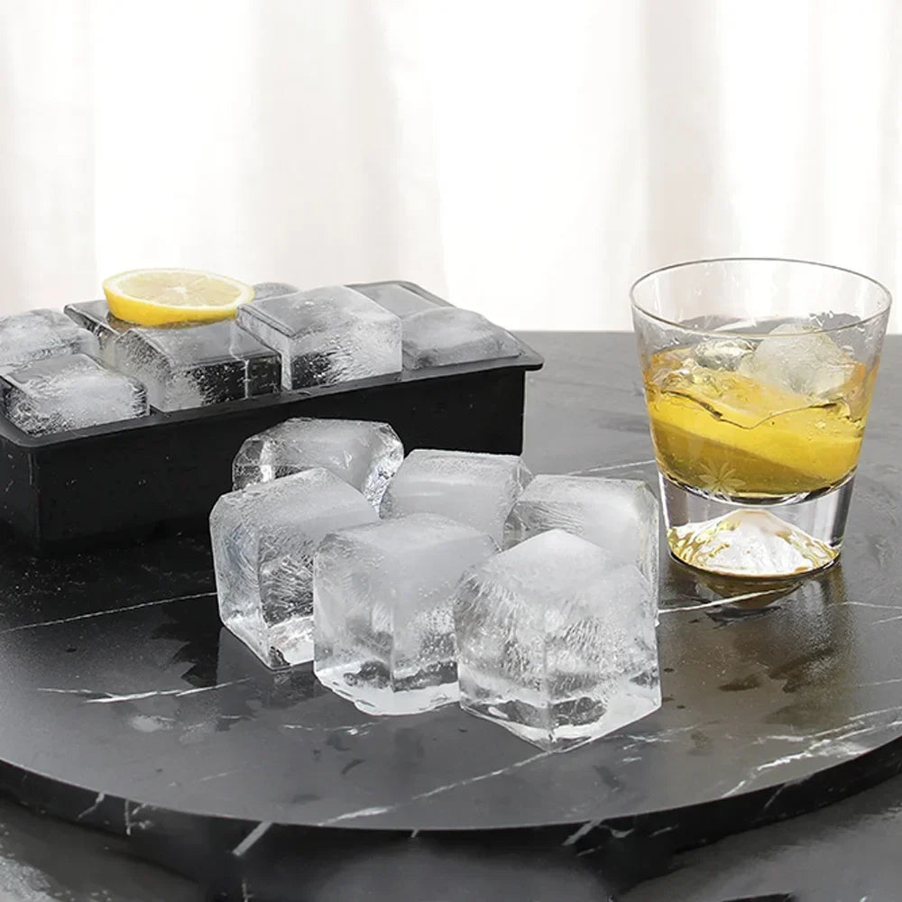 Silicone Ice Cube & Ice Ball Molds with Lids