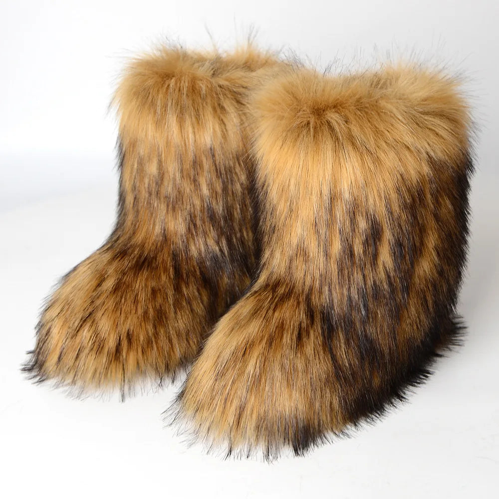 Women’s Fluffy Faux Fur Boots