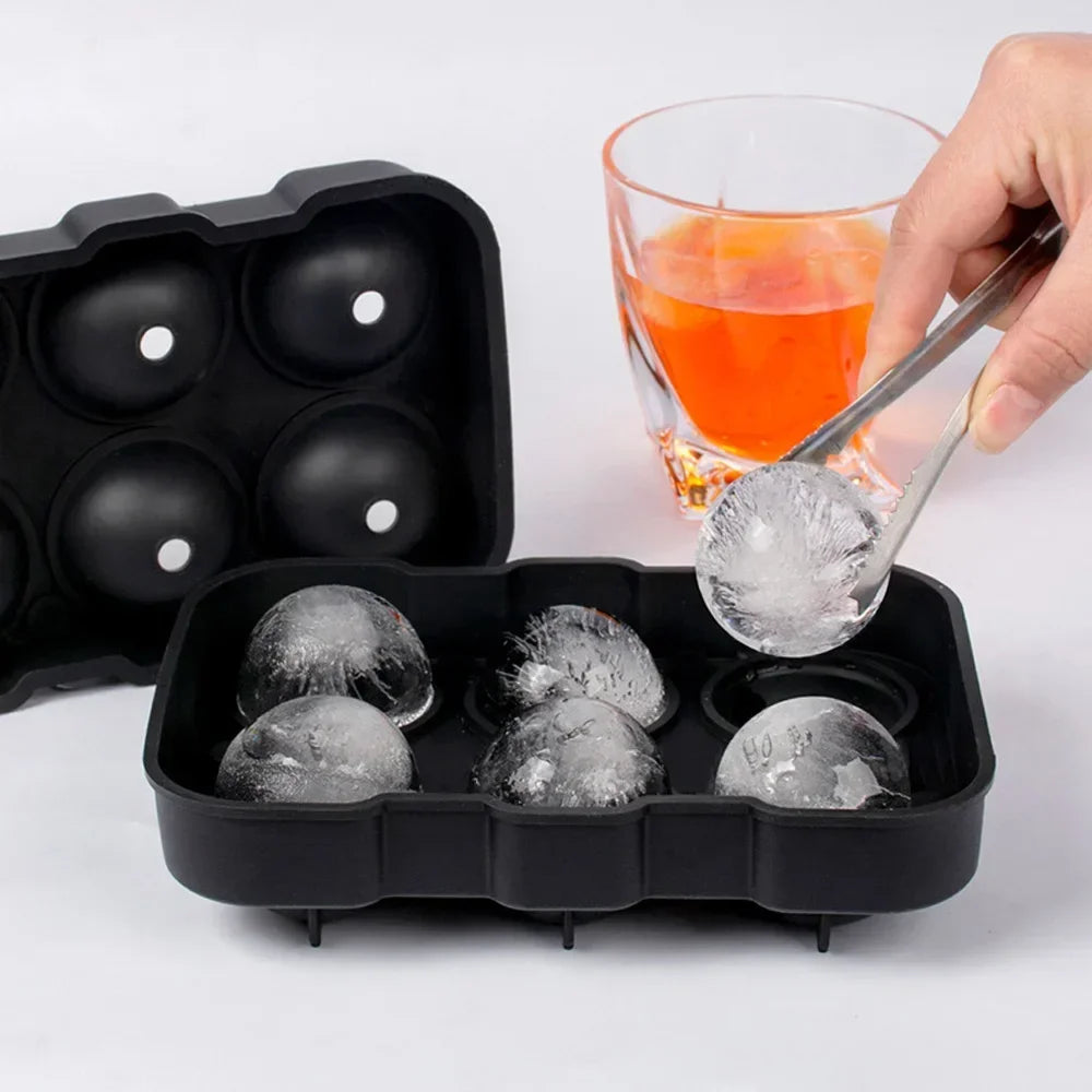 Silicone Ice Cube & Ice Ball Molds with Lids