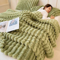 Cozy Ribbed Plush Blanket