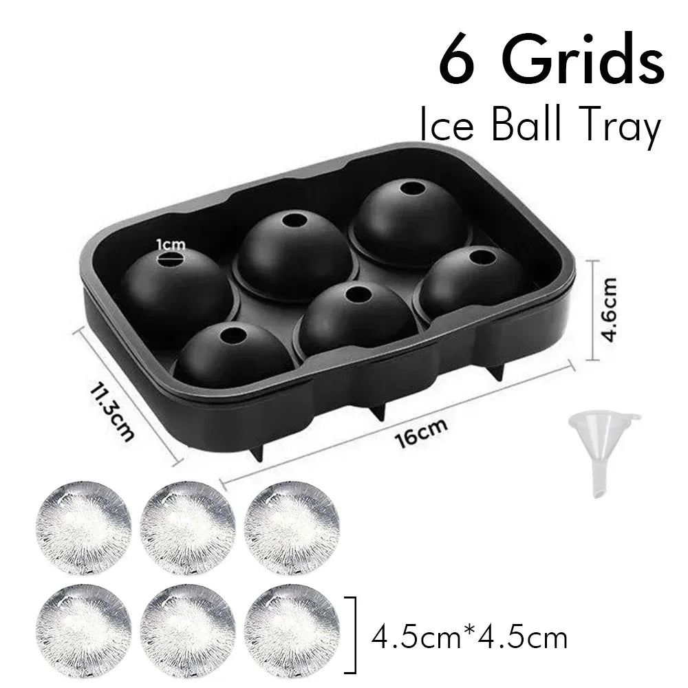 Silicone Ice Cube & Ice Ball Molds with Lids